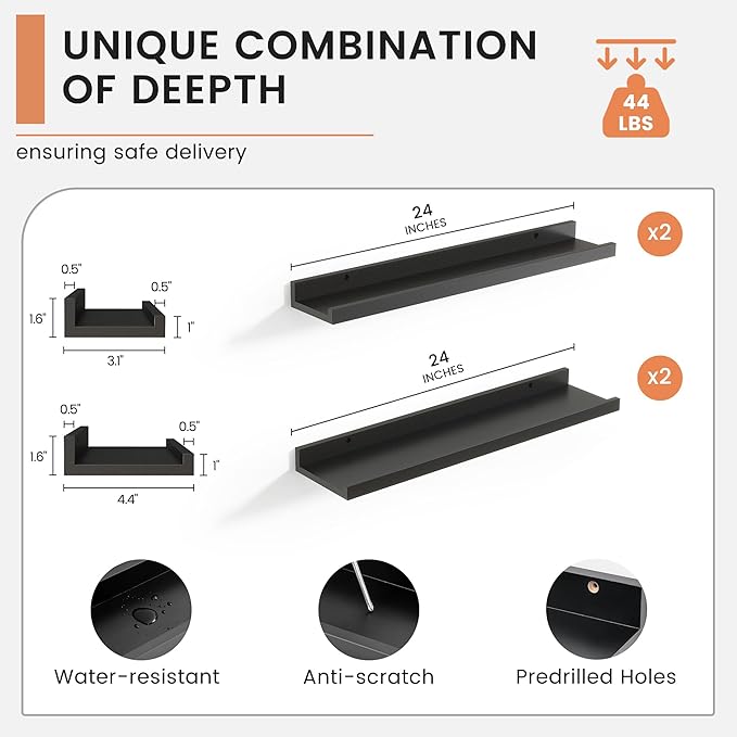 FLYJOE Floating Picture Ledge Shelves
