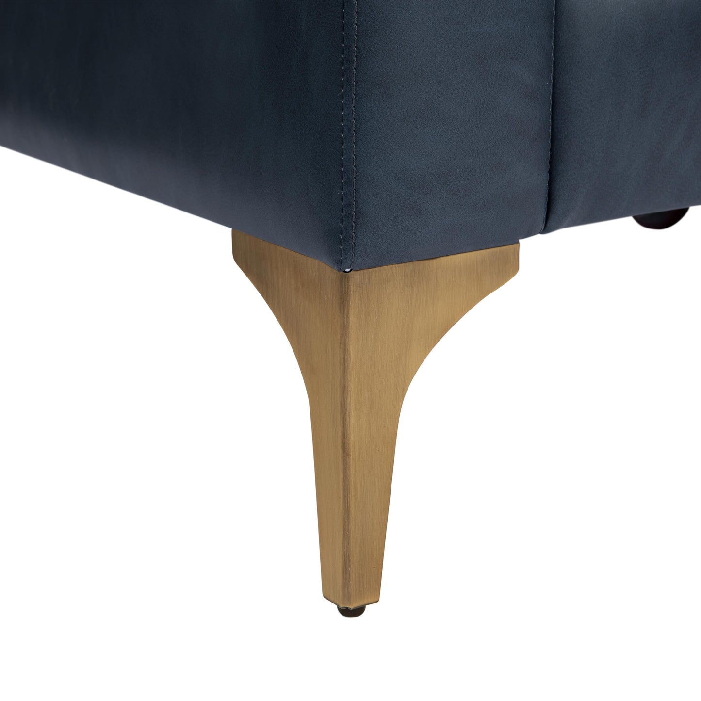 Serta Triton 78" Sofa, Transitional Modern, Dreamcoil Comfort, Metal Legs, Vegan Leather, Navy Blue
