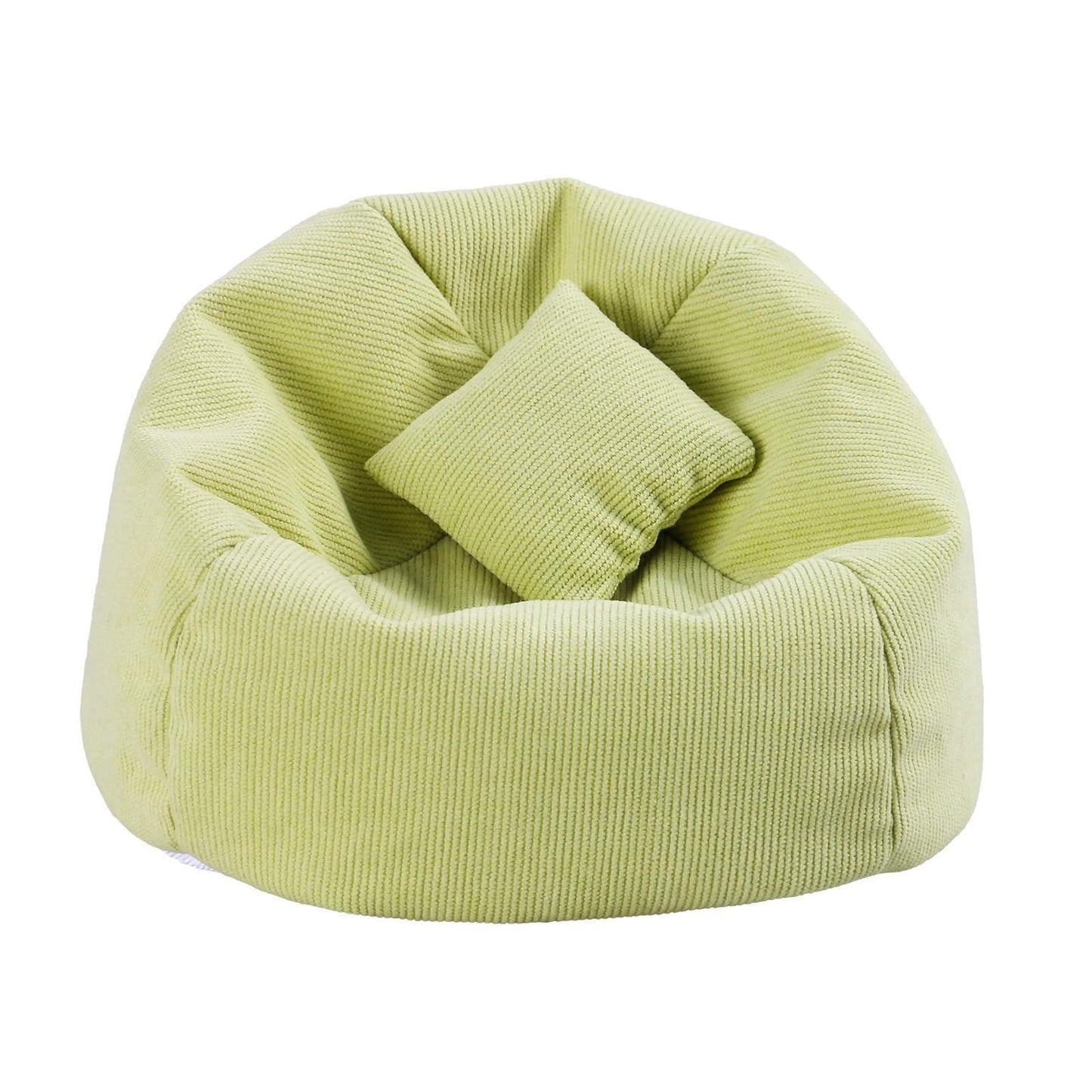 Doll Car Seat Compatible with Labubu, Handmade Bean Bag Chair for 5.9-6.7 inch Doll, Anti-Slip Bottom, Cute Doll Accessories for Display, Fans&Collectors Gifts, Durable Corduroy Fabric (Light Green)