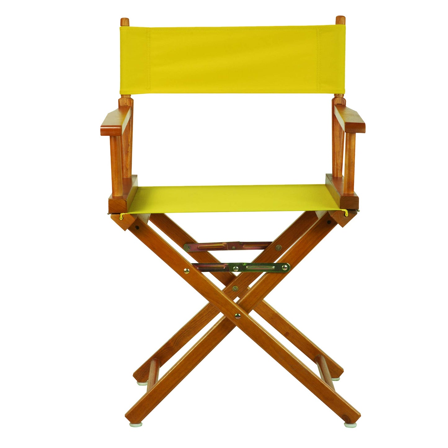 Casual Home Director's Chair ,Honey Oak Frame/Yellow Canvas,18" - Classic Height