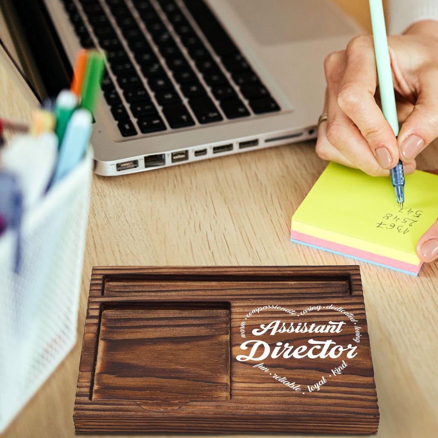 Assistant Director Sticky Note Holder, Thank You Gift for Director Coworker Teacher Assistant, Assistant Director Appreciation Gift Desk Self-Stick Note Pad Holders TZP43