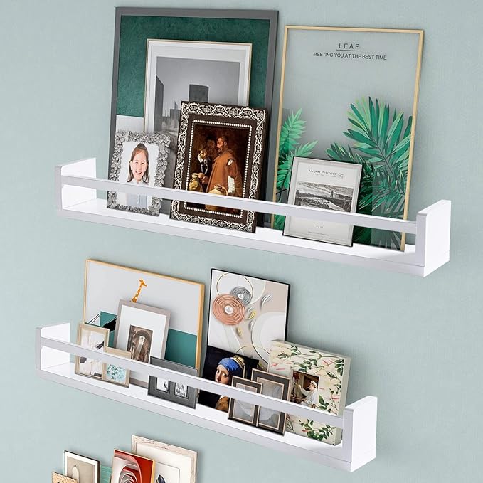 AZSKY Classic Nursery Book Shelves White Wall Book Shelves Kids Bookshelf