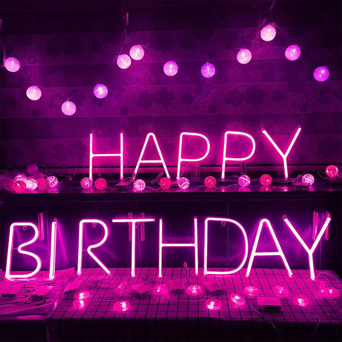 ENUOLI Light Up Letters Neon Signs, Pink Alphabet Neon Lights Wall Decor for Home, Birthday Party, Bar, Valentine’s Day Word-Pink Letter (I)
