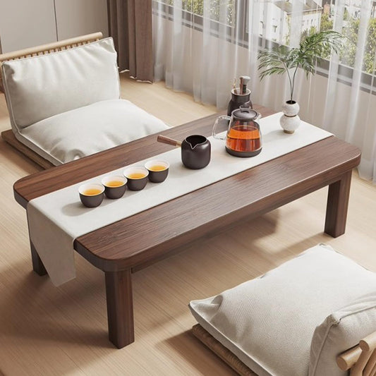 XIMSPHY Japanese Folding Coffee Table, Bamboo Foldable Floor Low Tables for Sitting On The Floor, No Assembly Portable Tea Table for Dinning Zen Living Room (31.5"x19"x13.7")