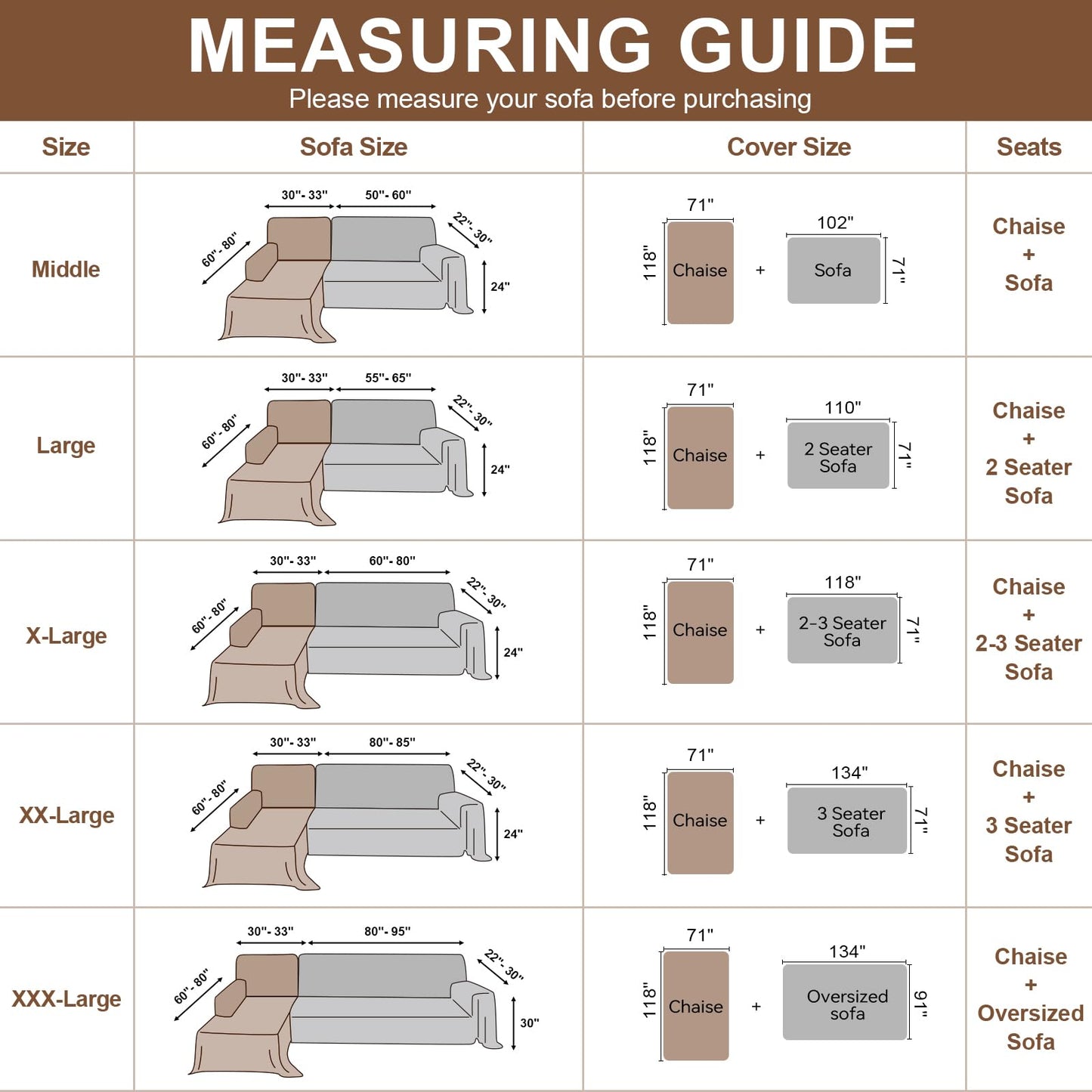 Royhom Sectional Couch Covers 2 Pieces, L Shaped Couch Cover Blanket, Boho Sofa Covers Washable, Sofa Slipcover with Tassel, Suitable for All Seasons (71"x110"+71"x118", Khaki)