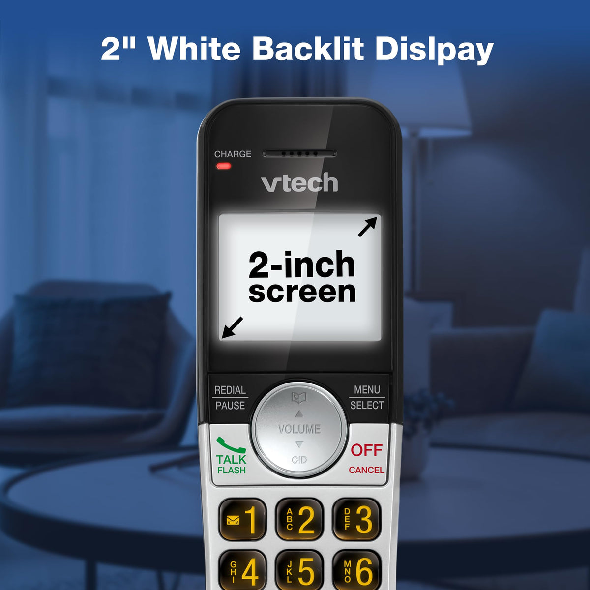 VTech VG232-5 DECT 6.0 Cordless Phone with Digital Answering Machine, 5 Handsets – Large Backlit Display, Big Buttons, Full-Duplex Speakerphone, Caller ID, Easy to Use