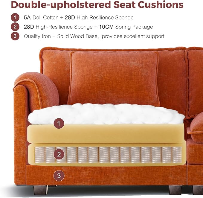 ELUCHANG Oversized 79" Modular Sectional Sofa, Comfy Cloud Couch