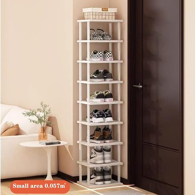 Bamboo Shoe Rack 12 Tier- Vertical Shoe Rack
