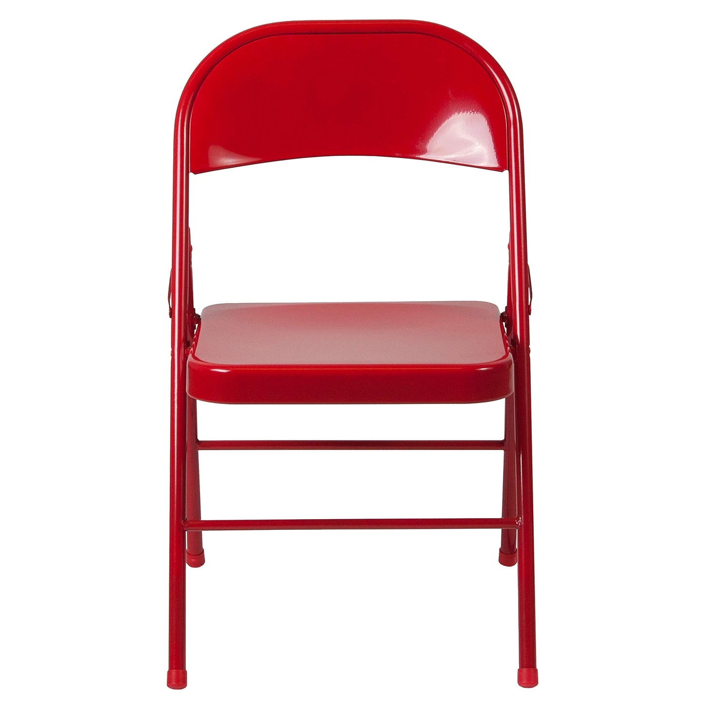 Flash Furniture 2 Pack HERCULES Series Double Braced Red Metal Folding Chair