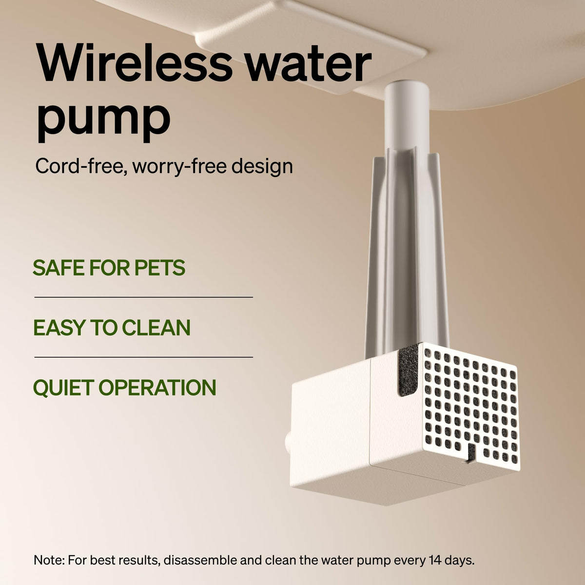 PETLIBRO Cat Water Fountain, Cordless Pet Water Fountain Battery Operated, 2.5L/84oz Dockstream Water Fountains for Cats Indoor, Cat Fountain with Stainless Steel Tray, Easy to Clean BPA-Free