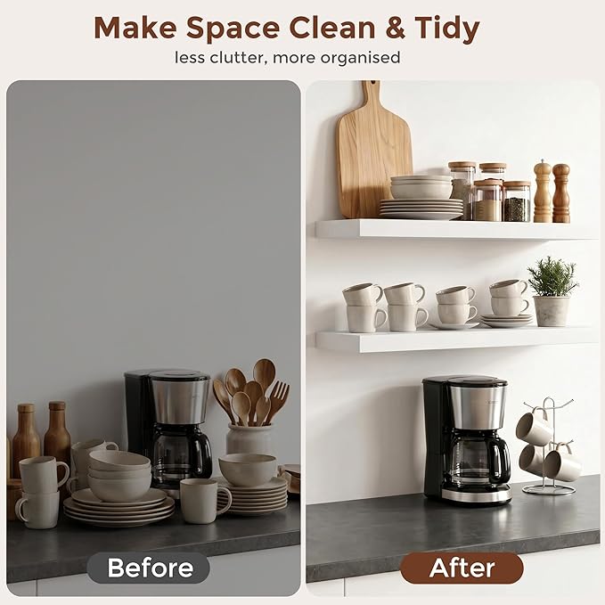fuqing White Floating Shelves | 24 Inch Wood Floating Shelves