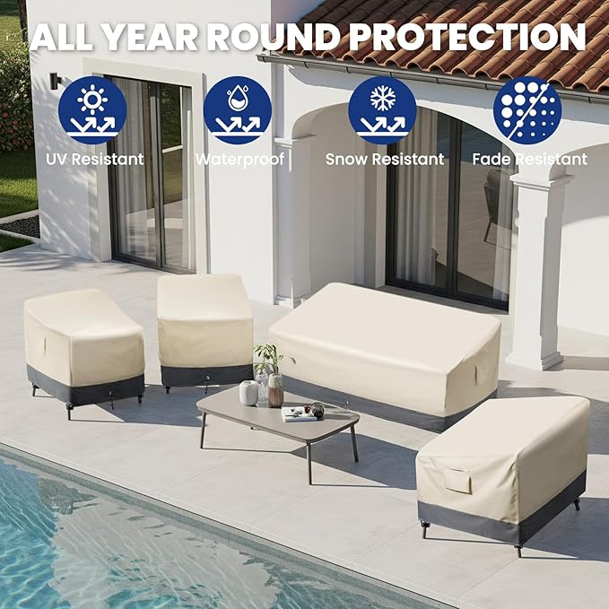 Extra Heavy Duty Patio Rocking Chair Covers Waterproof