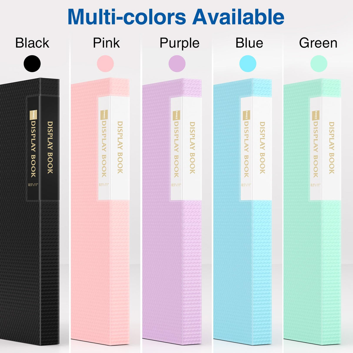 Sooez Binder with Plastic Sleeves 18-Pocket, Displays 36 Pages, 8.5x11 Presentation Folders with Clear Sheet Protectors, Art Portfolio Binder for Certificate & Office Project, Document Organizer