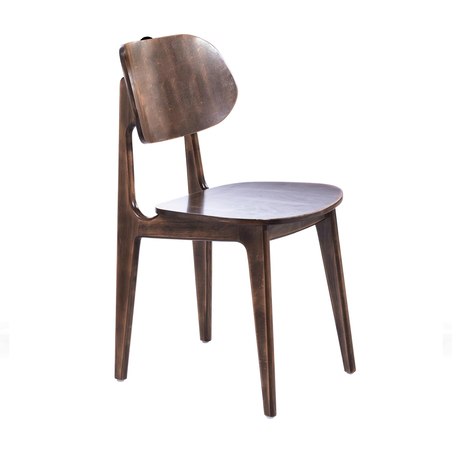 Flash Furniture Verona Solid Wood Dining Chair, Commercial Grade Restaurant Chair with Contoured Backrest, Solid Wood Frame, Antique Copper