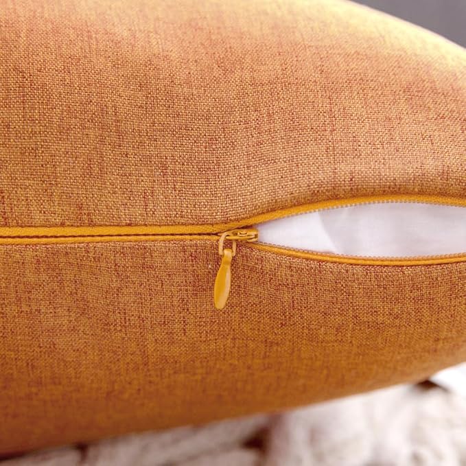 MIULEE Pack of 2 Decorative Outdoor Solid Waterproof Throw Pillow Covers Faux
