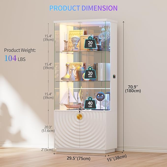 HNEBC Display Cabinet with Glass Doors