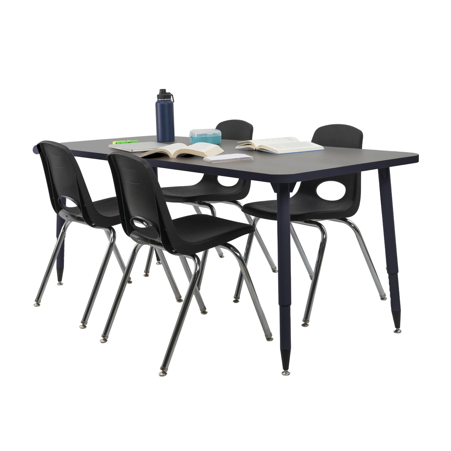Adapte Commercial Classroom Activity Table - 30" x 72" Rectangle, ADA Compliant Tapered Legs with Glides & Casters, Adjustable Height 22-34" Wheelchair Accessible, School & Office Furniture