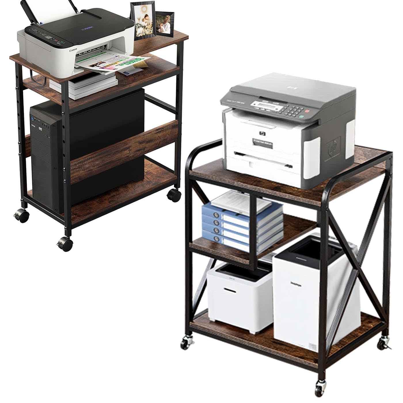 TooCust Computer Tower Stand Bundle with Printer Stand