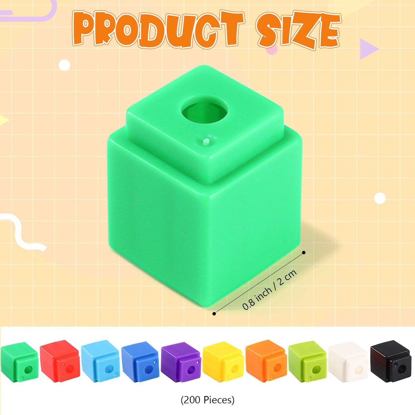 200 Pcs Purple Linking Cubes for Math Counting Cubes Manipulatives Plastic Counting Block Manipulative Classroom Learning Supplies for Educational Preschool Activities Boy Girl (Purple)