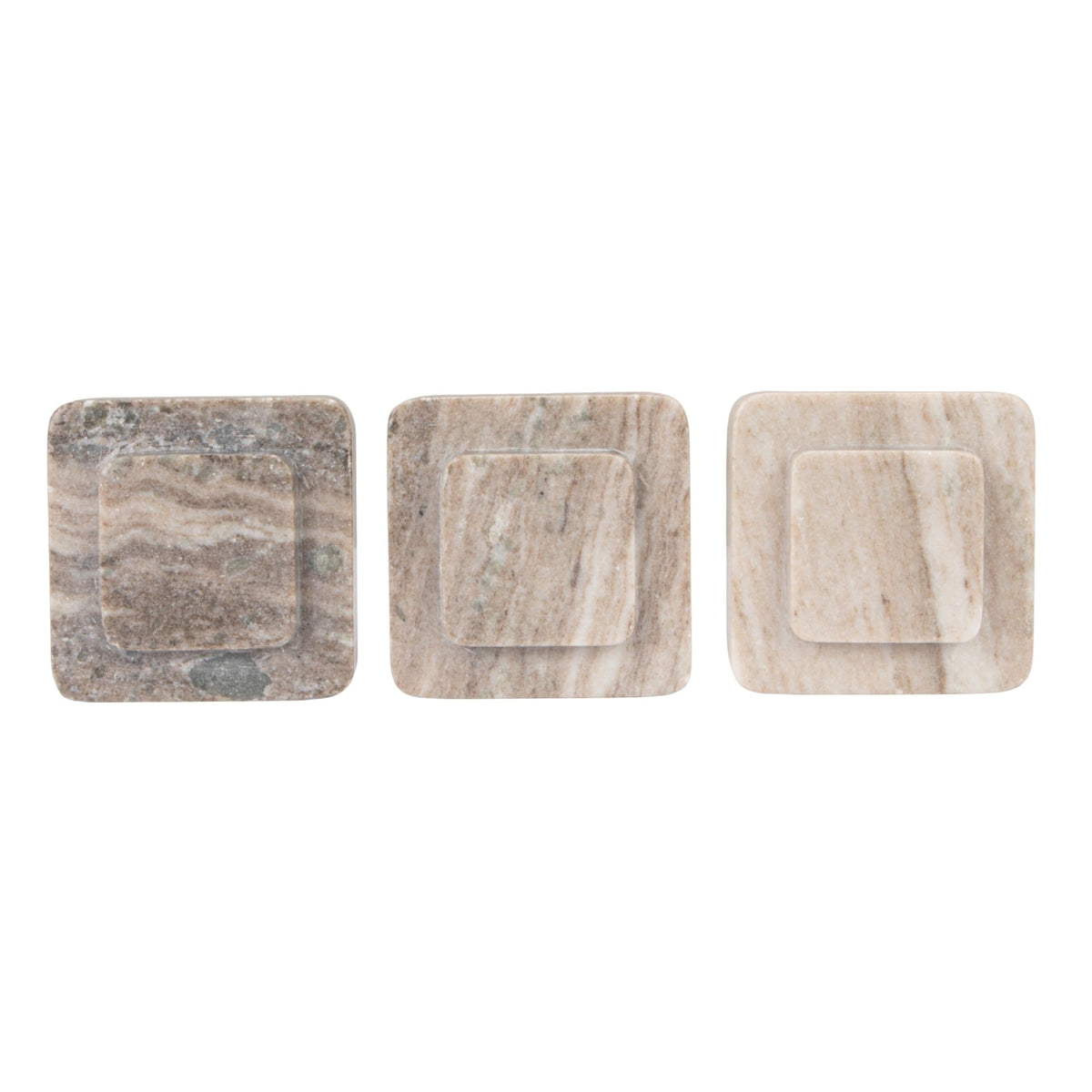 Bloomingville Heavy Duty Marble Bookends, Beige, Set of 2