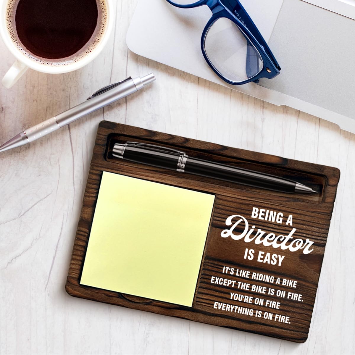 Funny Director Gifts for Women Men, Gifts for Directors Appreciation Thank You Birthday Christmas, Being a Director is Easy Sticky Note Holder Office Home Decor