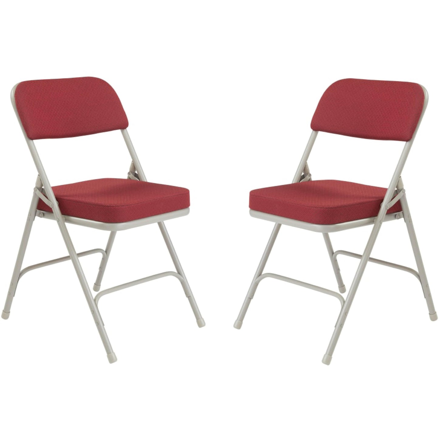 National Public Seating Folding Chair, New Burgundy