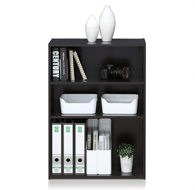 Furinno WRIGHT Book Shelf, 3-Tier Modern Bookshelf, Bookcase