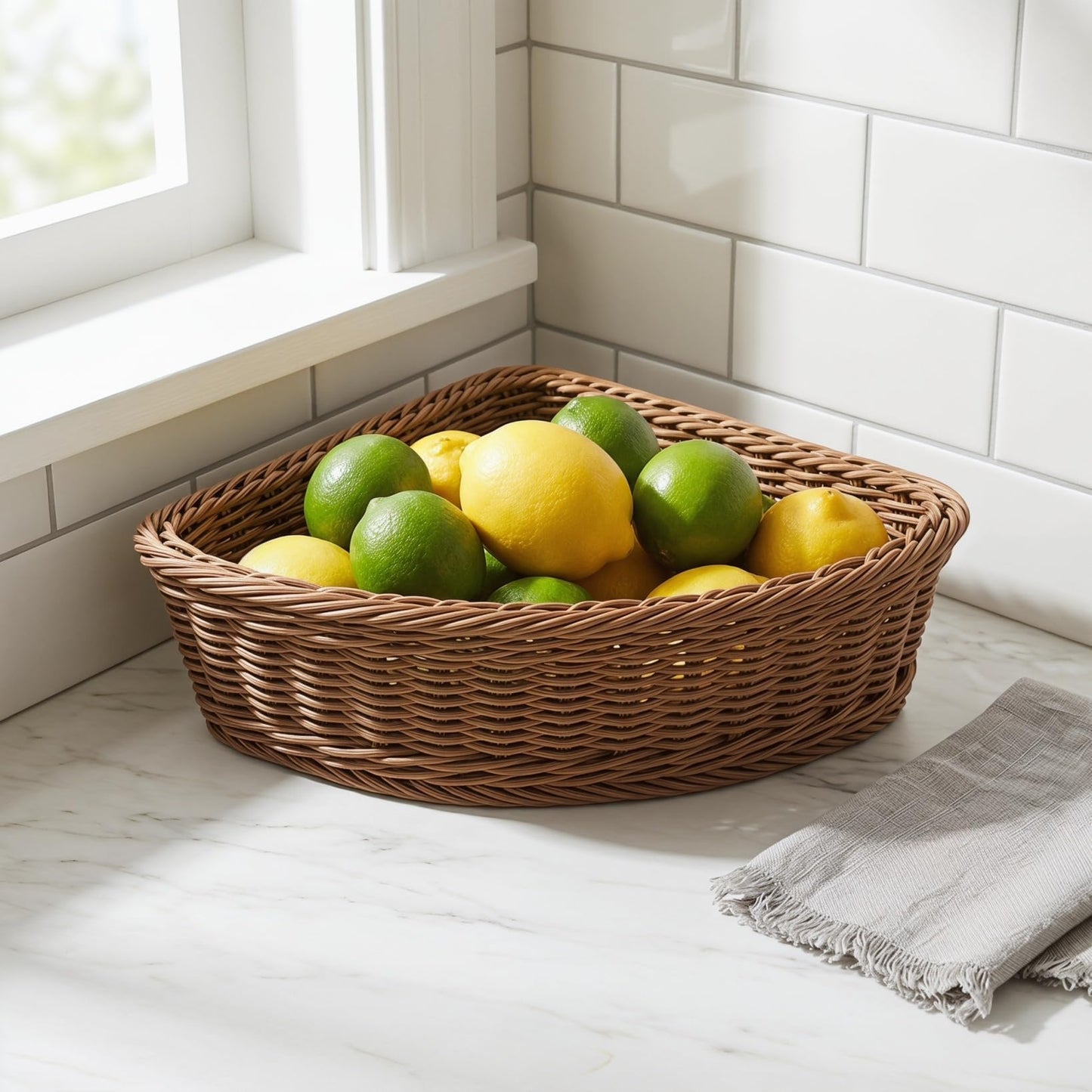 DOITOOL 2pcs Triangle Corner Storage Baskets Plastic Rotating Base, Small Triangle Shelf Organizers