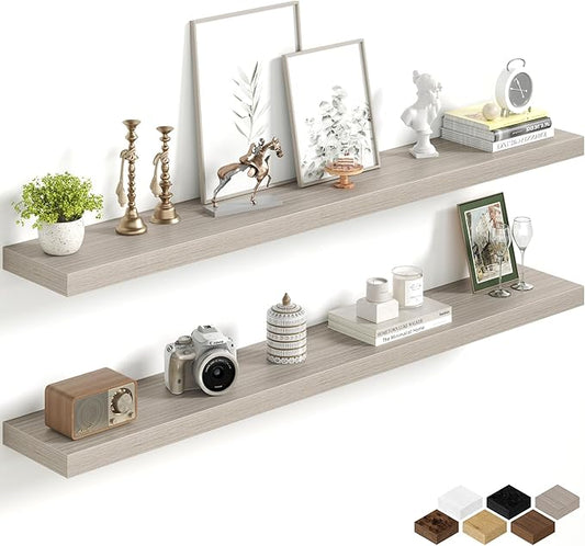 Fun Memories 55Inch Long Floating Shelves, 8 Inch Deep Shelves