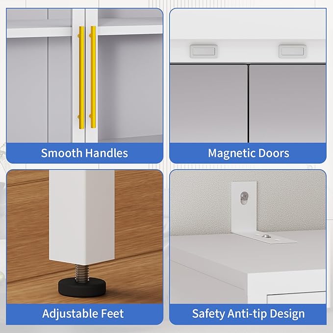 5-Tier Glass Display Cabinet