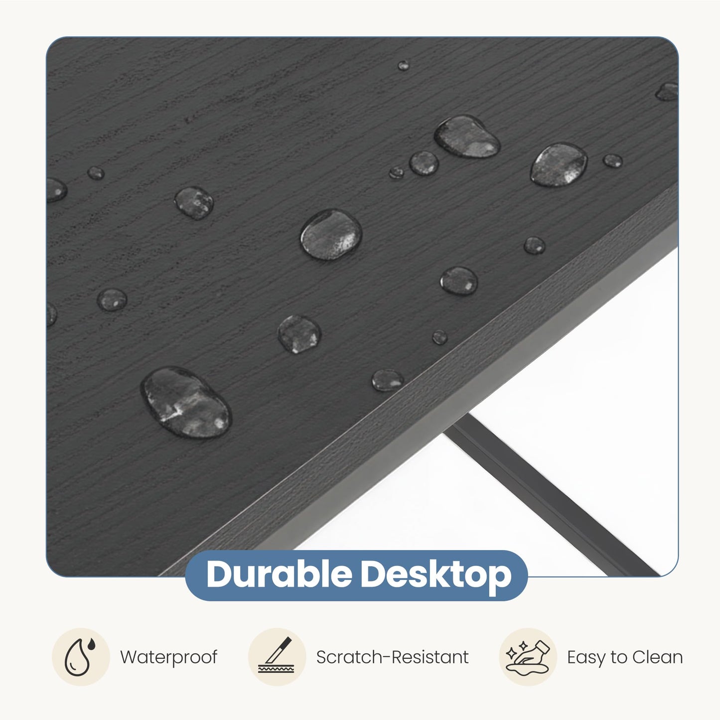 DUMOS L Shaped Desk 47 Inch Computer Corner Gaming Desks for Home Office PC Table with Reversible Storage Shelves for Writing Working Study Bedroom Dorm Modern Black