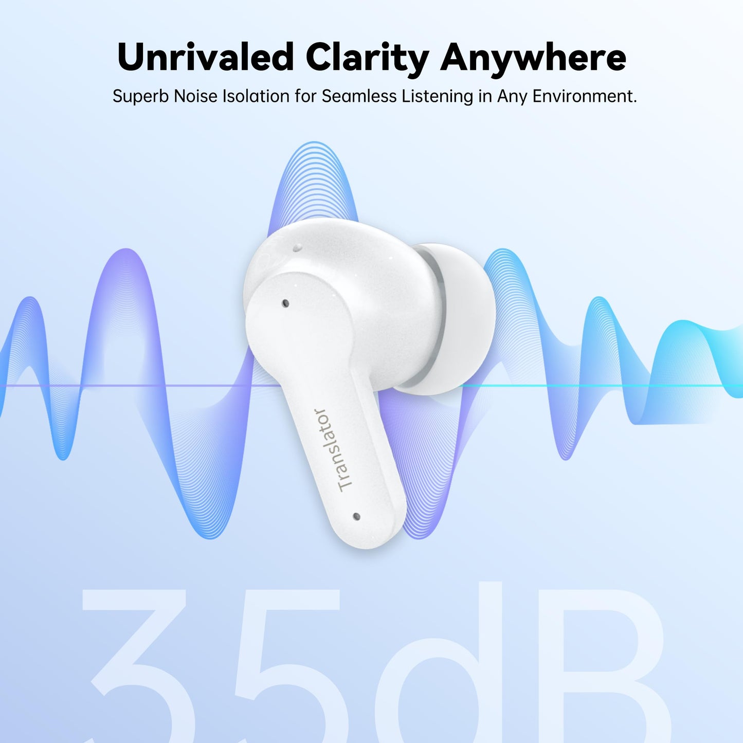 Wooask M3 Translator Earbuds Instant Translation Language Translator Device Support 74 Languages and 70 Accents (with Offline Package)