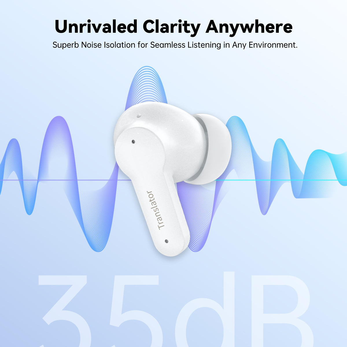 Wooask M3 Translator Earbuds Instant Translation Language Translator Device Support 74 Languages and 70 Accents (Without Offline Package)