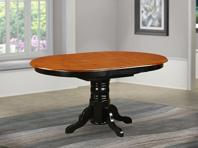 East West Furniture AAVT-BLK-TP Avon Kitchen Dining Table
