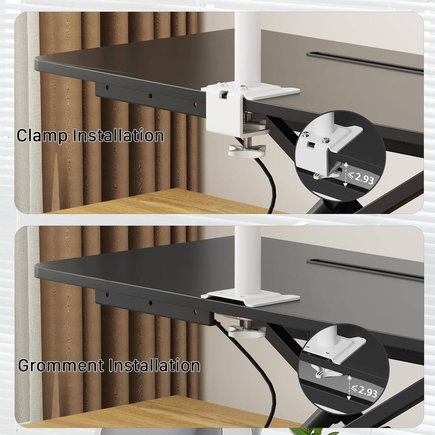JOY worker Standing Desk Converter, 32" Wide Height Adjustable Sit Stand Up Desk Riser with Keyboard Tray, Desktop Workstation Riser for Home Office Computer Laptop, Particle Board, Black