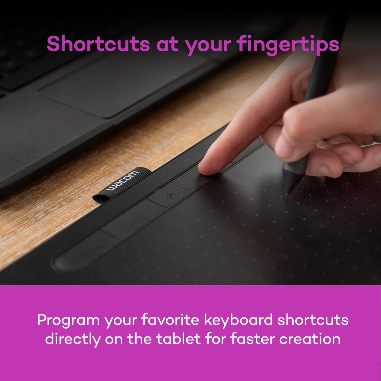 Wacom Intuos Small Bluetooth Graphics Drawing Tablet, 4 Customizable ExpressKeys, Portable for Teachers, Students and Creators, Compatible with Chromebook Mac OS Android and Windows - Black