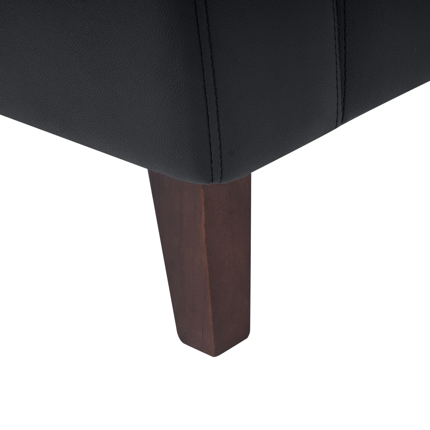 Flash Furniture Hercules Artemis Commercial Chair for Reception and Lobby Use with Solid Wood Legs, 2 Outlets, 1 USB, and 1 USB-C Ports, Black LeatherSoft
