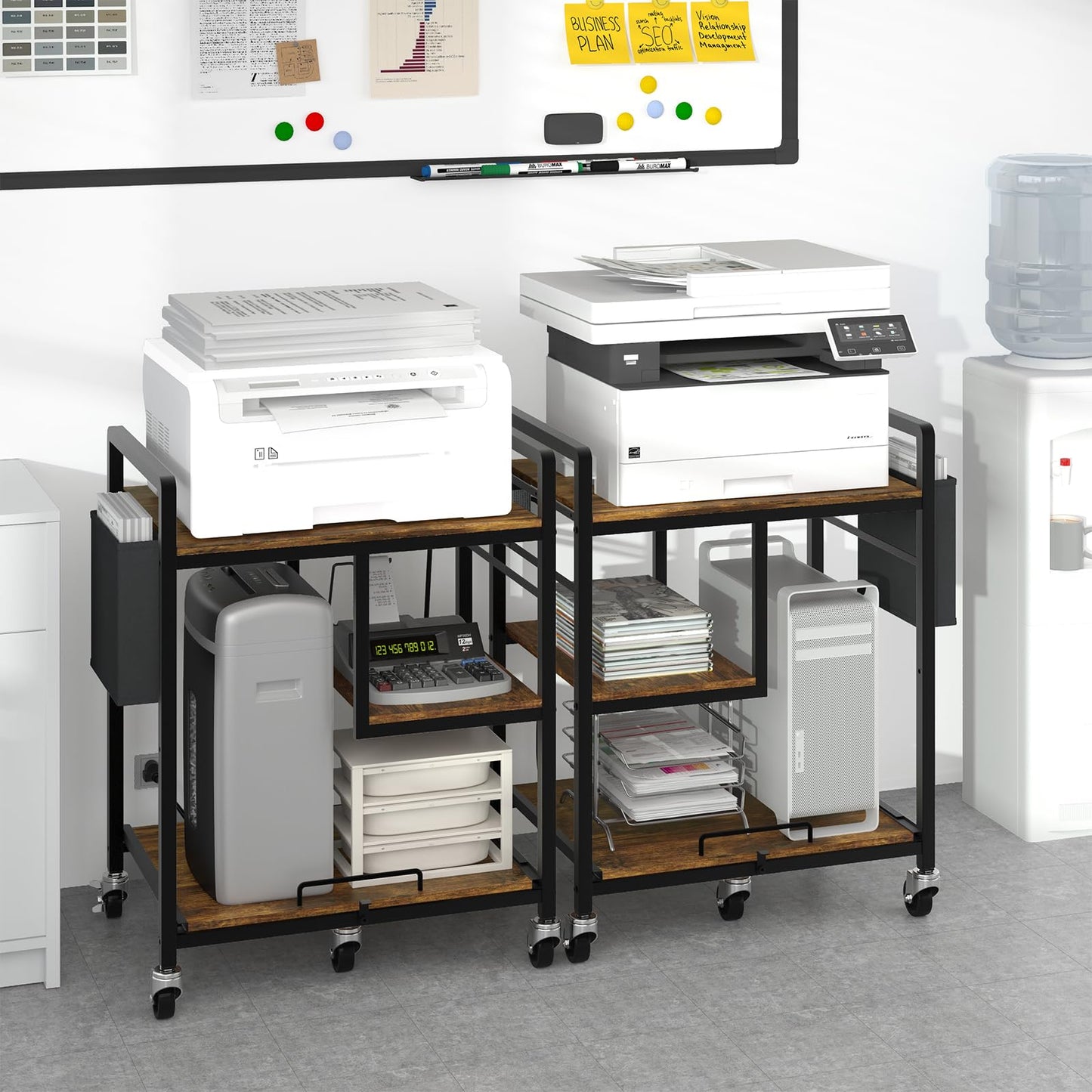 Sedegn Large Printer Stand with Wheels: Lockable Rolling Printer Cart