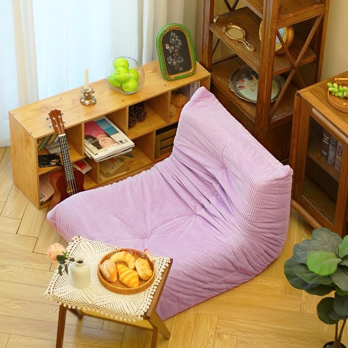 N&V Fireside Floor Sofa- Mid-Century Modern Armless Lounge Chair