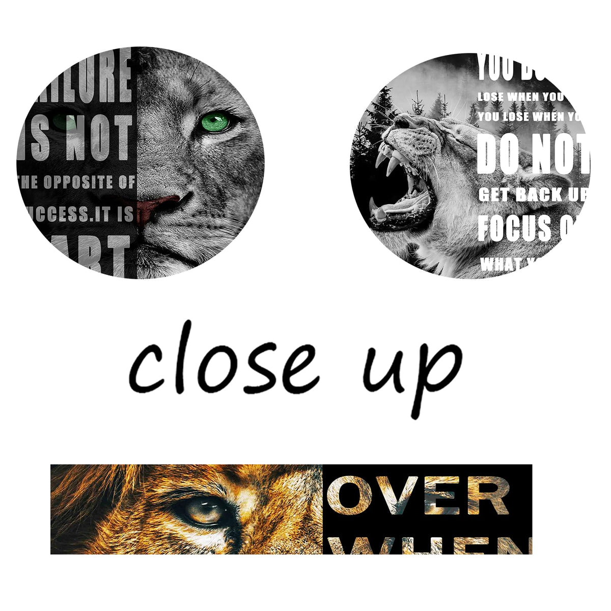 Inspirational Wall Art for Motivational Office Quotes Theme Wall Decor for Animal Leopard Canvas Prints Framed Wall Art for Bathrooms Modern Home Decor Framed and Stretched [20'' x 28'' x 3 pcs]
