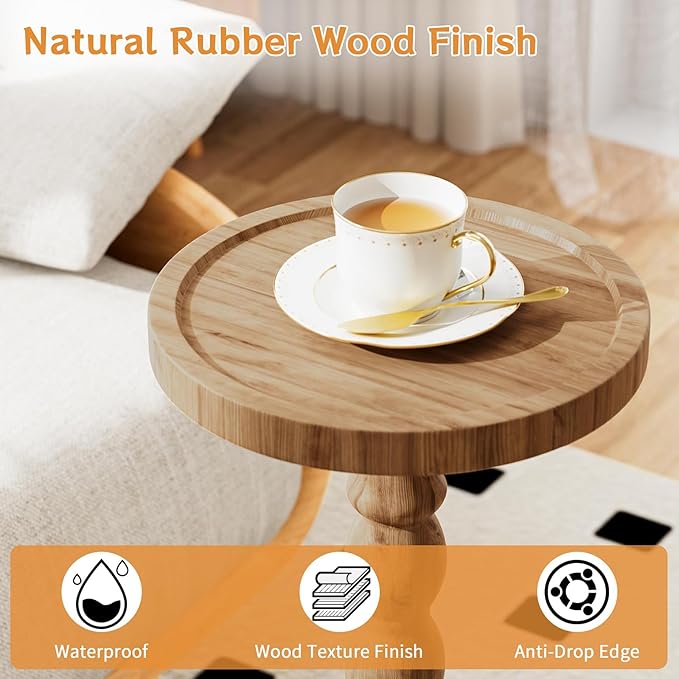 Small Side Table, Rubberwood‌ Drink Table