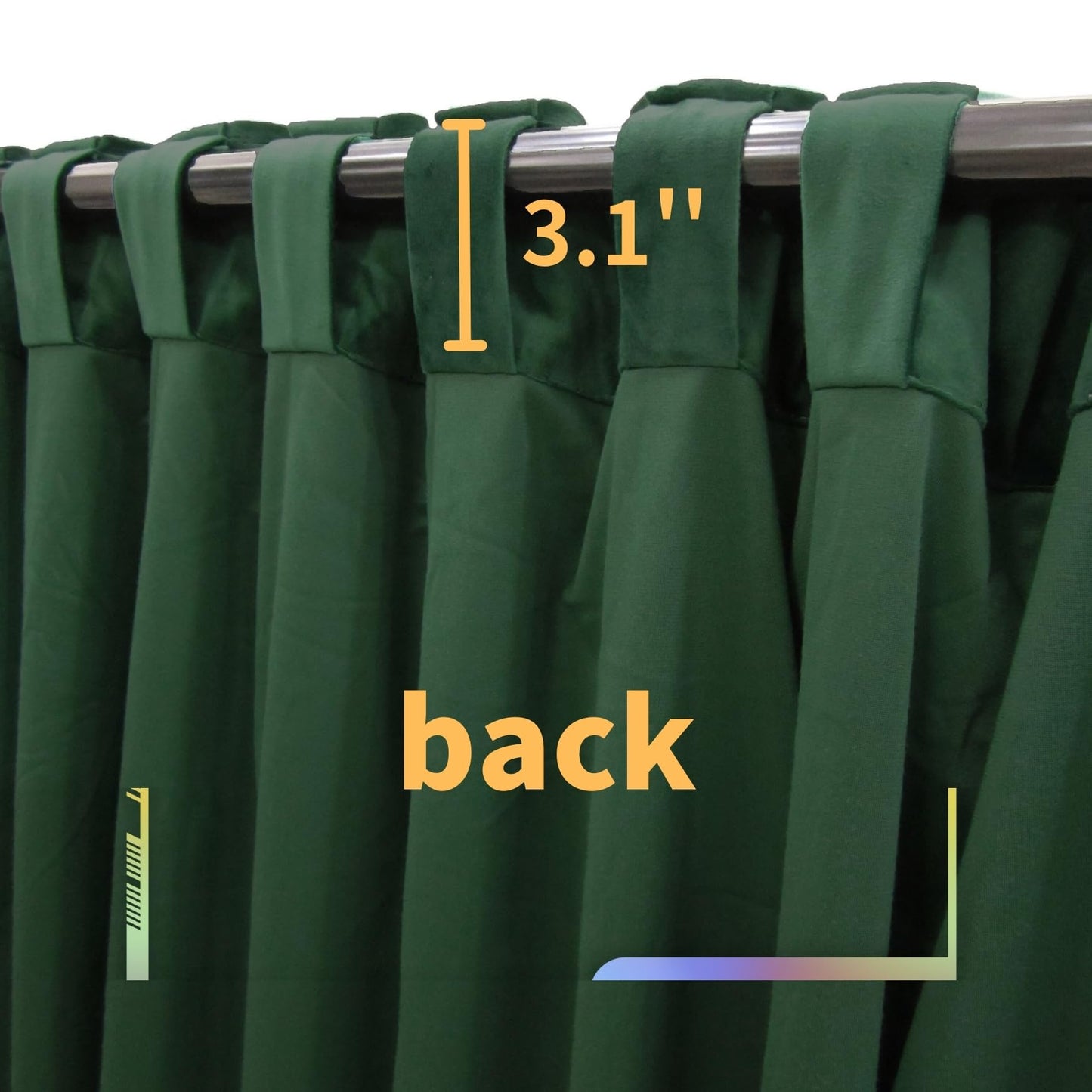 Aljctns Dark Green Velvet Curtains 90 inches Long Luxury 85% Blackout Curtains for Bedroom Living Room,Thermal Insulated Super Soft Window Drapes Rod Pocket & Back Tab, 52" W x 90" L, 2 Panels