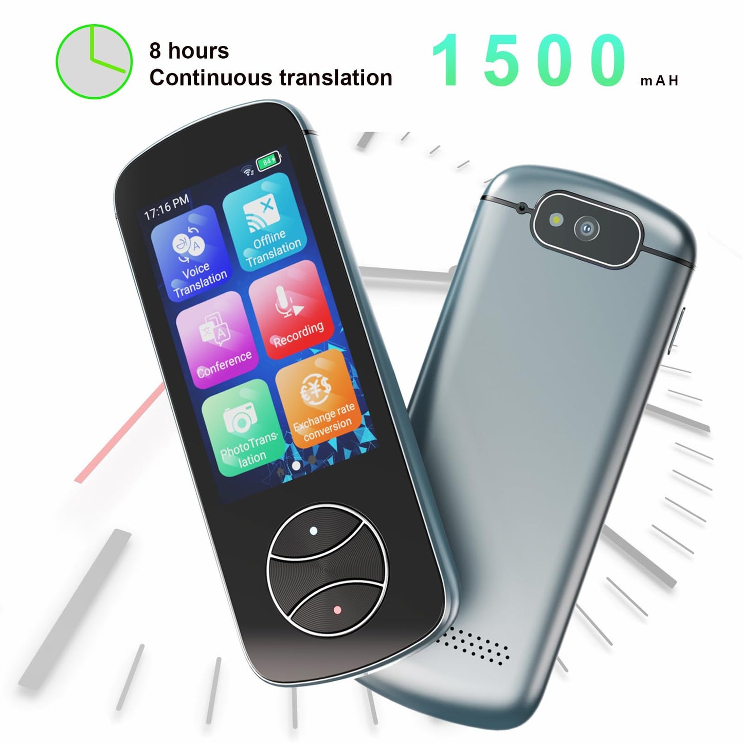 Language Translator Device, Two-Way Instant AI Voice Translator Support 137+ Language Online Translation, Translator Device with Voice/Text/Offline/Photo Translation for Business Learning Travel