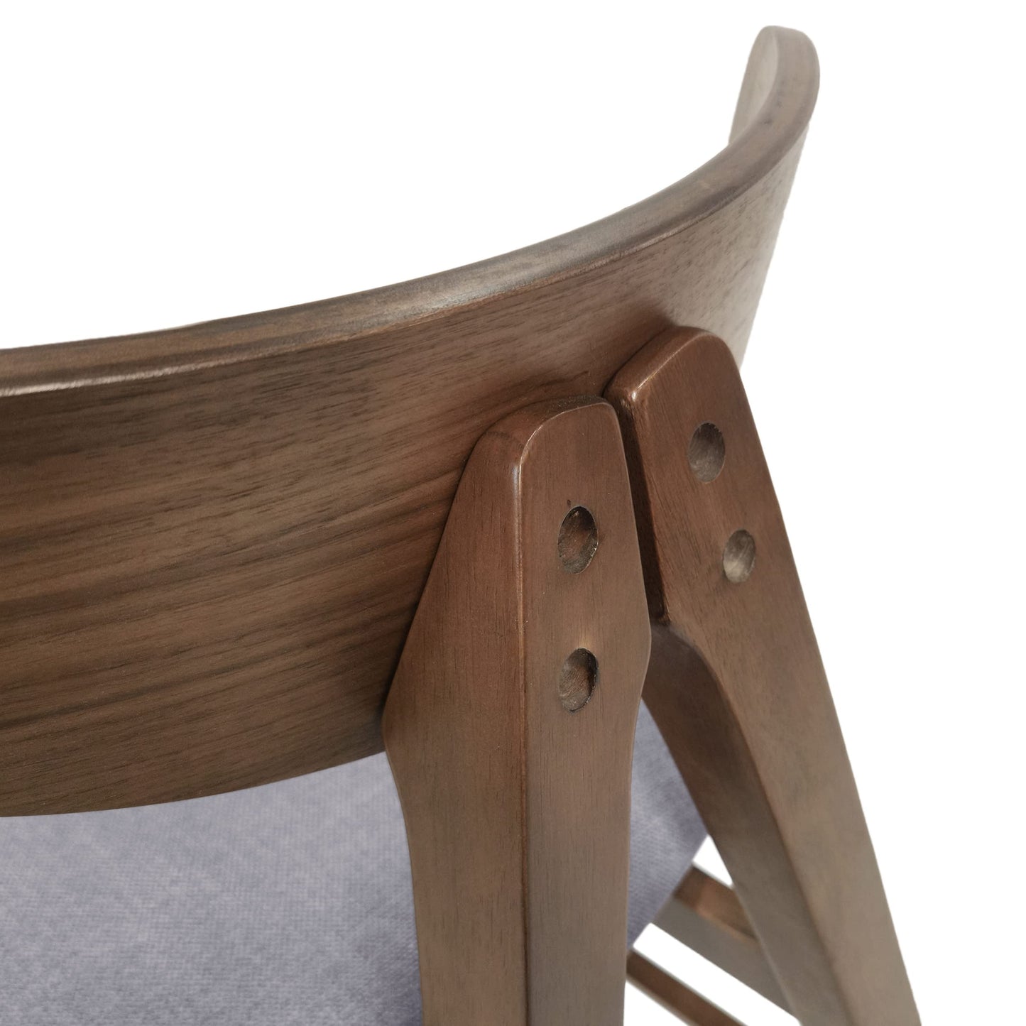 Christopher Knight Home Stocker Upholstered Dining Chairs - Dark Gray/Walnut (Set of 2)