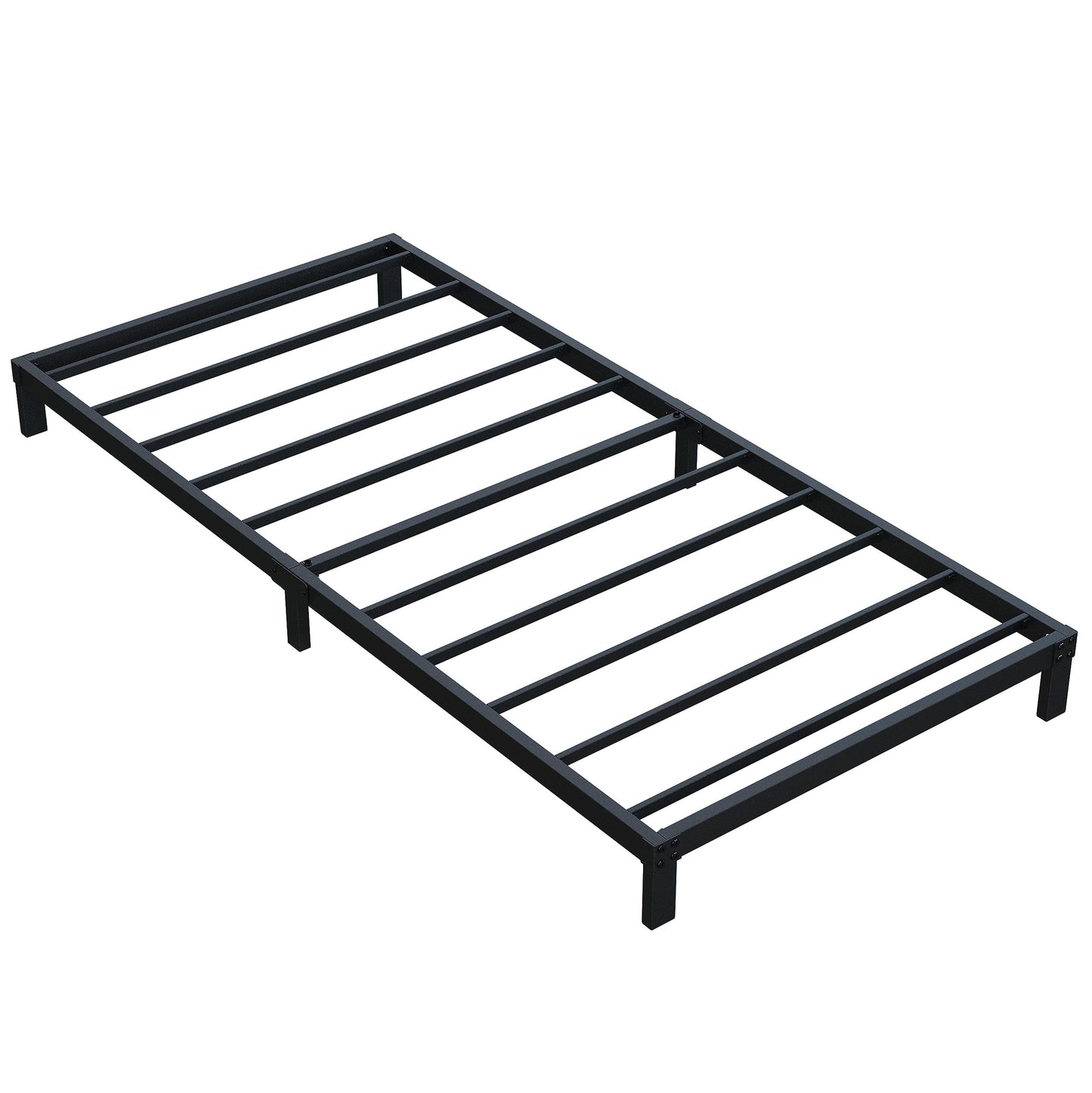 Upcanso 7 Inch Twin Bed Frames No Box Spring Need, Low Profile Metal Platform Twin Size Bed Frame, Heavy Duty Support Bedframes Twin, Easy Assembly
