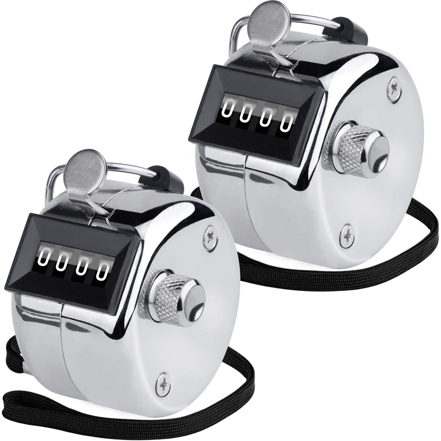 KTRIO Metal Handheld Tally Counter, 4-Digit Mechanical Clicker, 2Pack