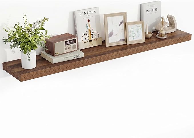 Acovy 55 Inch Floating Shelves, Wooden Shelves