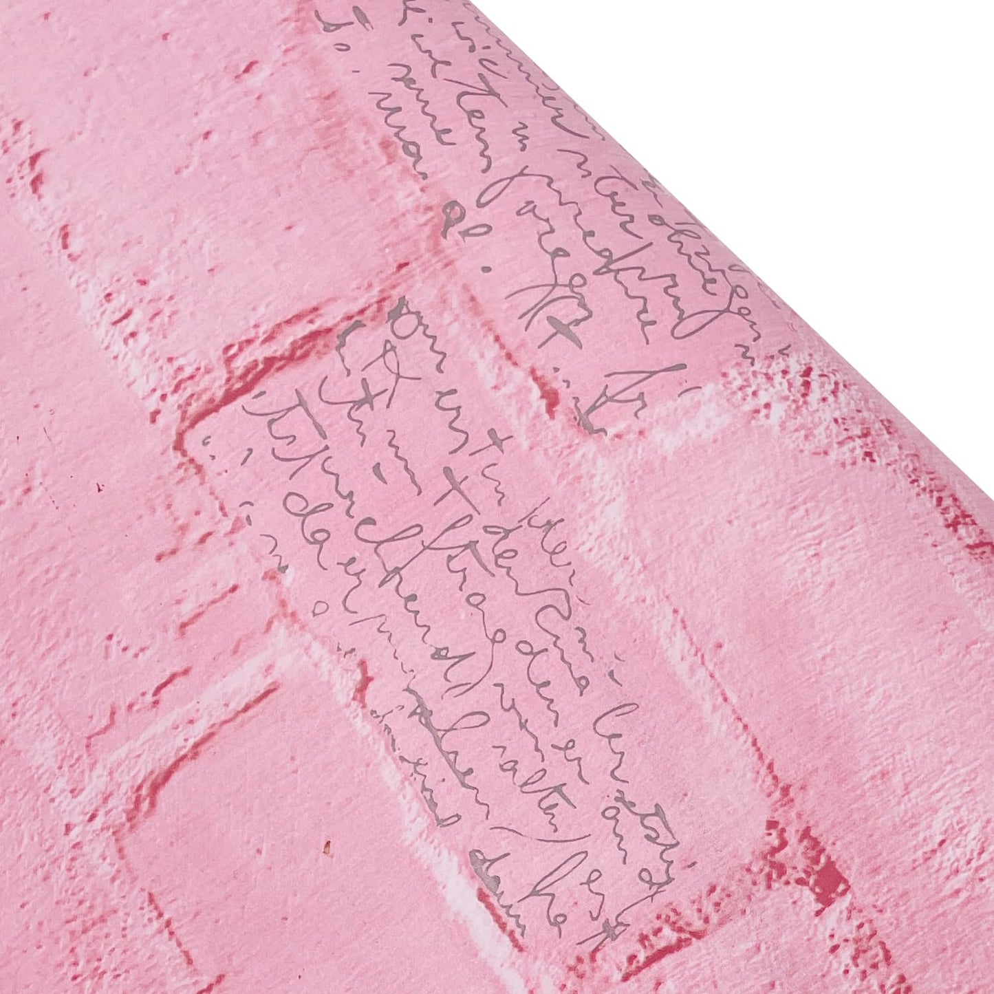 LovingWay 14.7 feet Wallpaper Roll English Quotes Drawer Liner 17.7x177 Inch Classroom Wall PVC Corner Shelving Paper Pink Bricks Christmas Decor