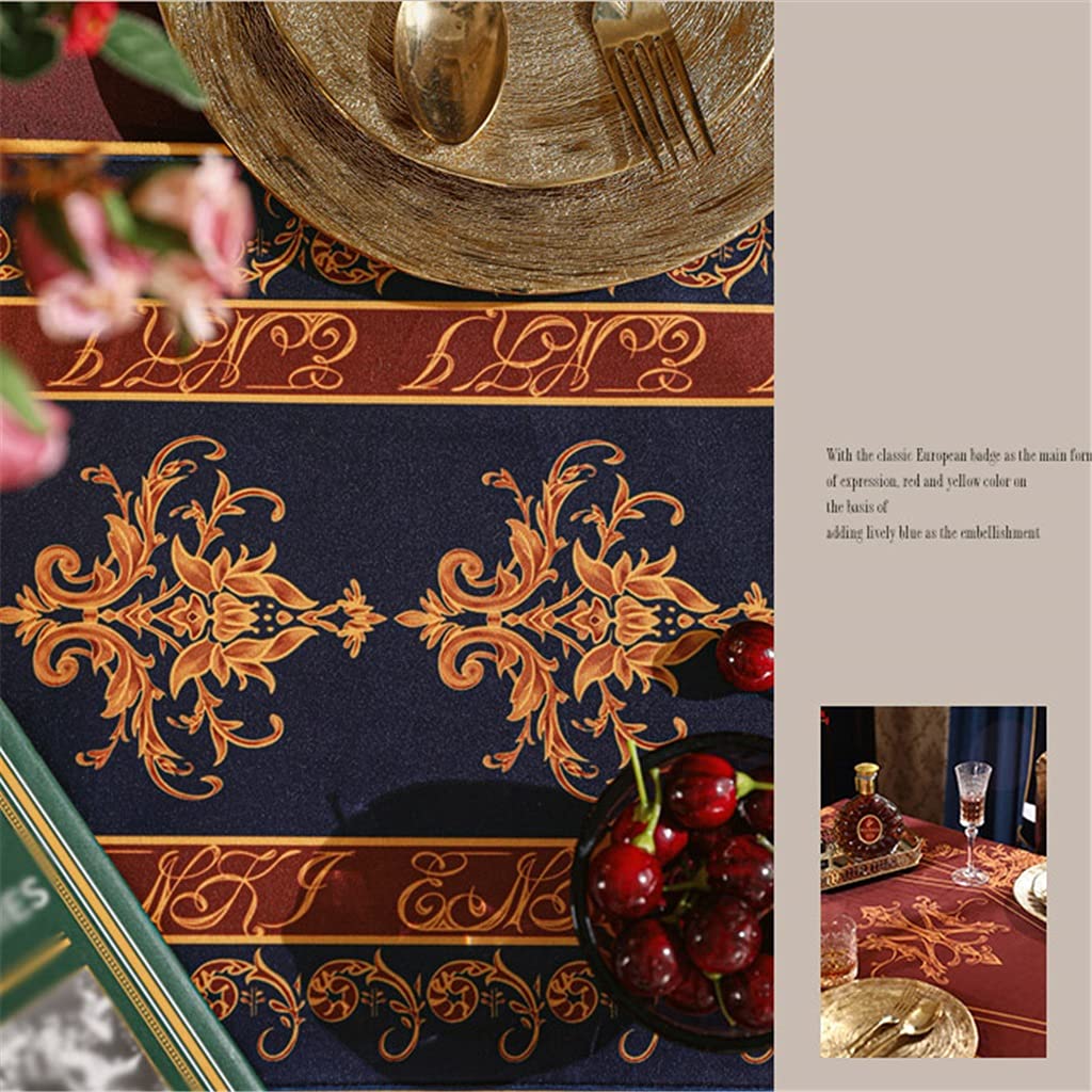 WODHAZNC Table Runner European Long Tablecloth Retro Chest of Drawers Sideboard Decoration Cloth(40 * 260cm)