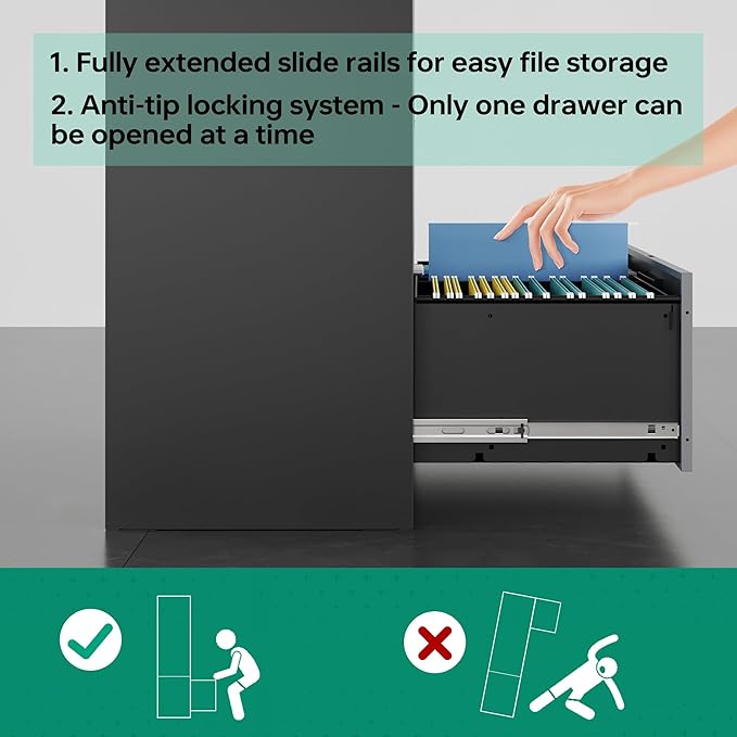Letaya 4 Drawer Lateral Metal Filing Cabinet